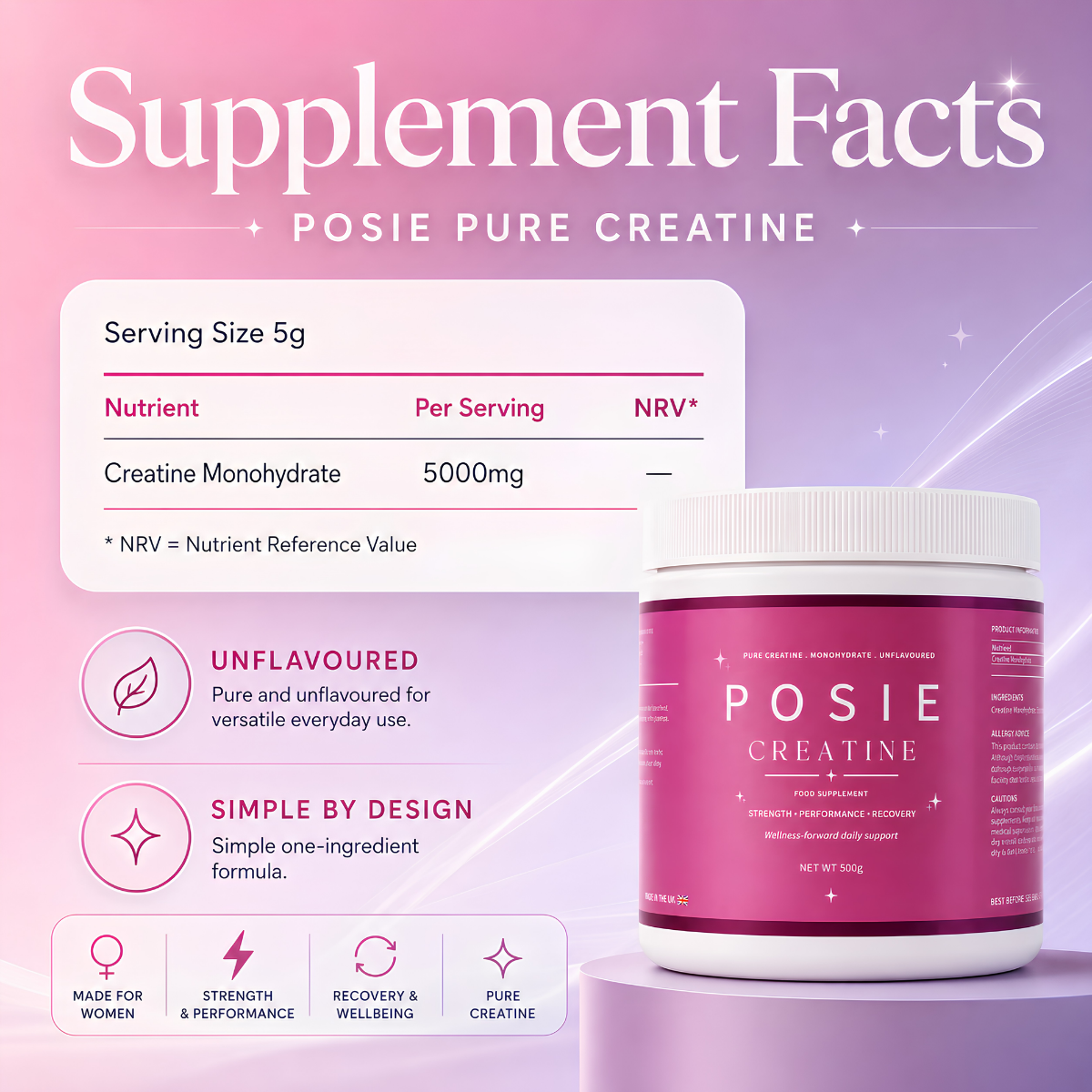 POSIE Pure Creatine Monohydrate*